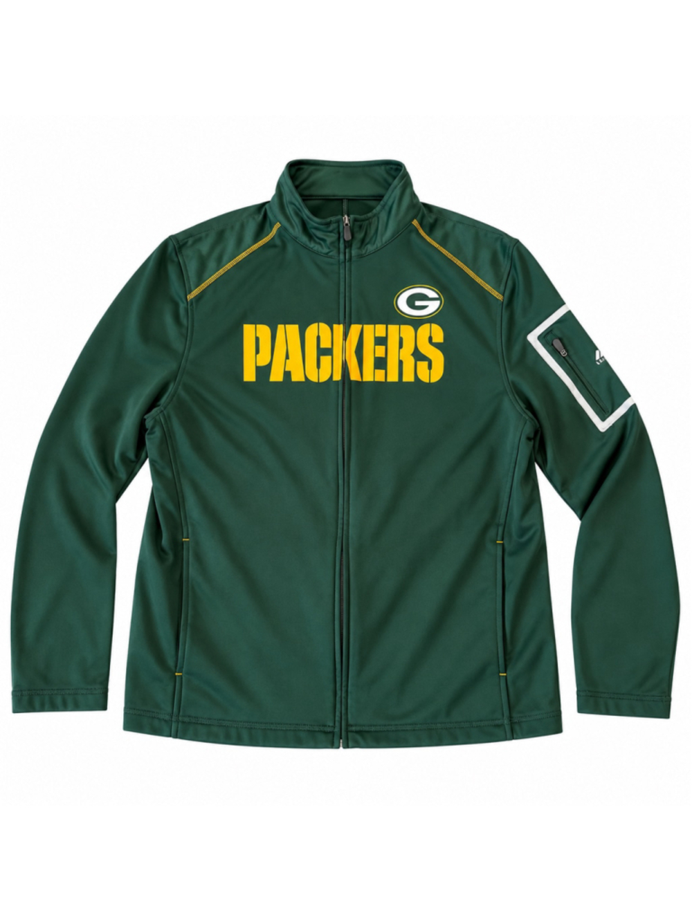 Green Bay Packers Majestic Full Zip Track Jacket Green NFL Men’s XL